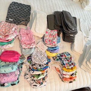 Cloth Diaper Bundle - 37 Diapers + 80 inserts